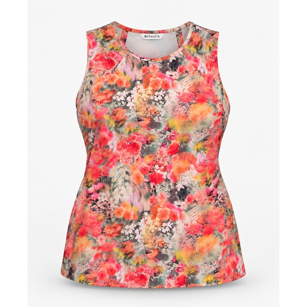 Athleta Refined Zephyr Tank 1X Plus Size Multicolor Floral Sleeveless Top